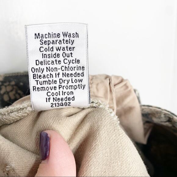 CAbi Skinny Diamondback Jeans Faux Python Snake Animal Print #958 Size 2 - Picture 8 of 9